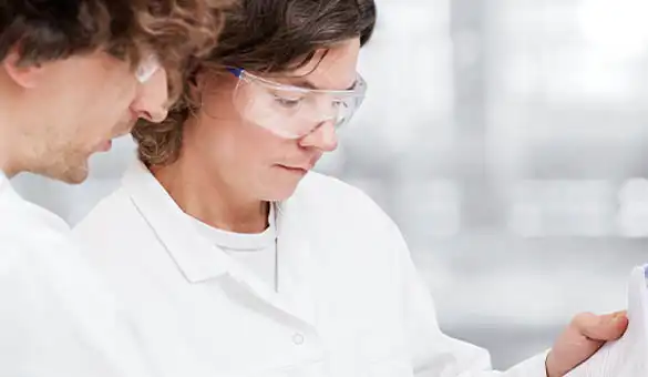 two scientists in laboratory
