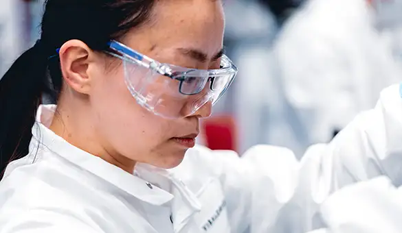 woman in lab
