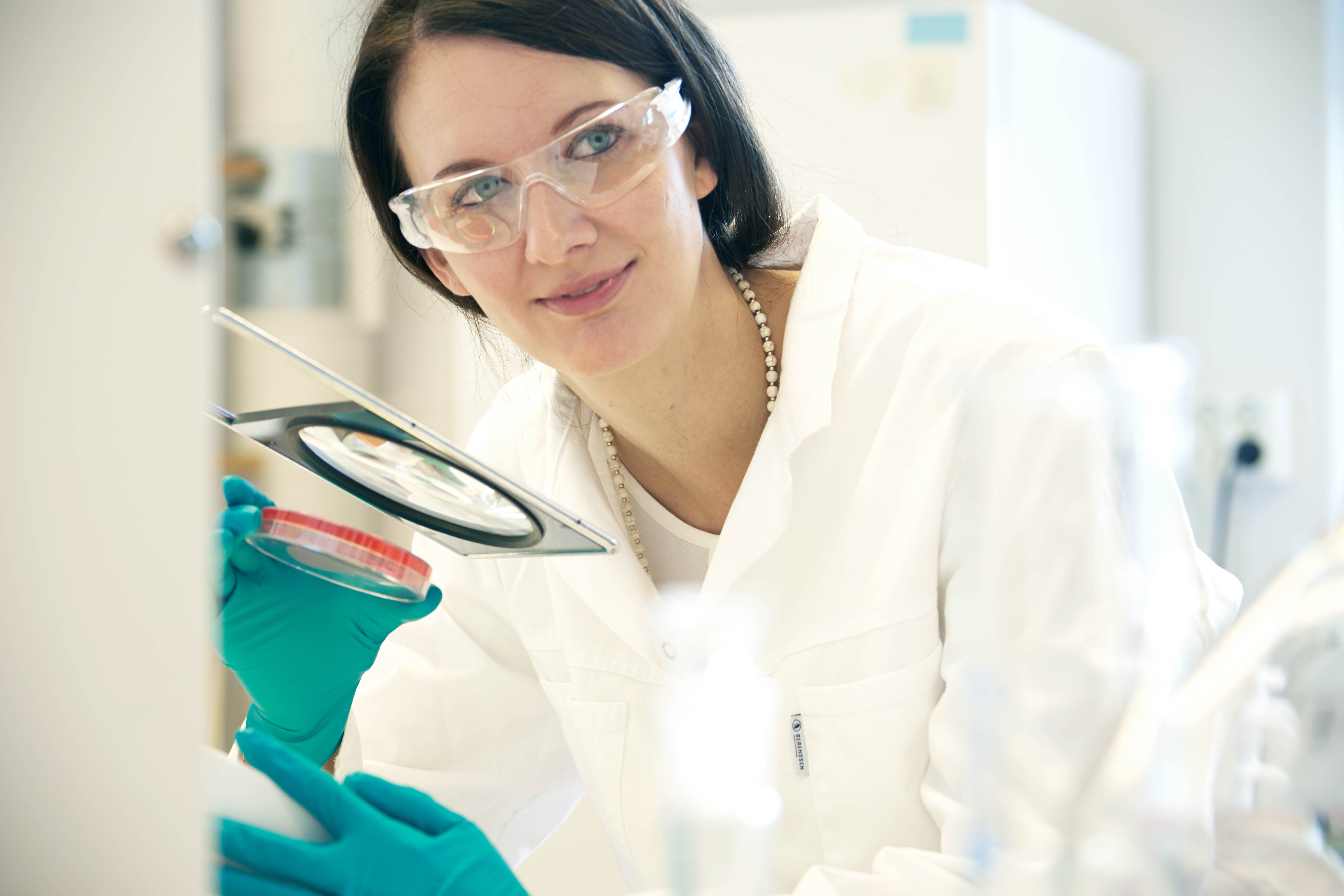 woman in lab