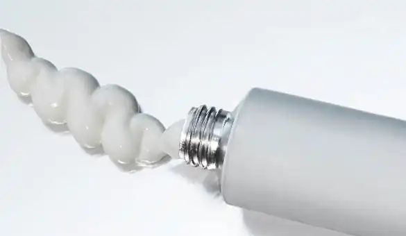 Cream squeezed out of a tube